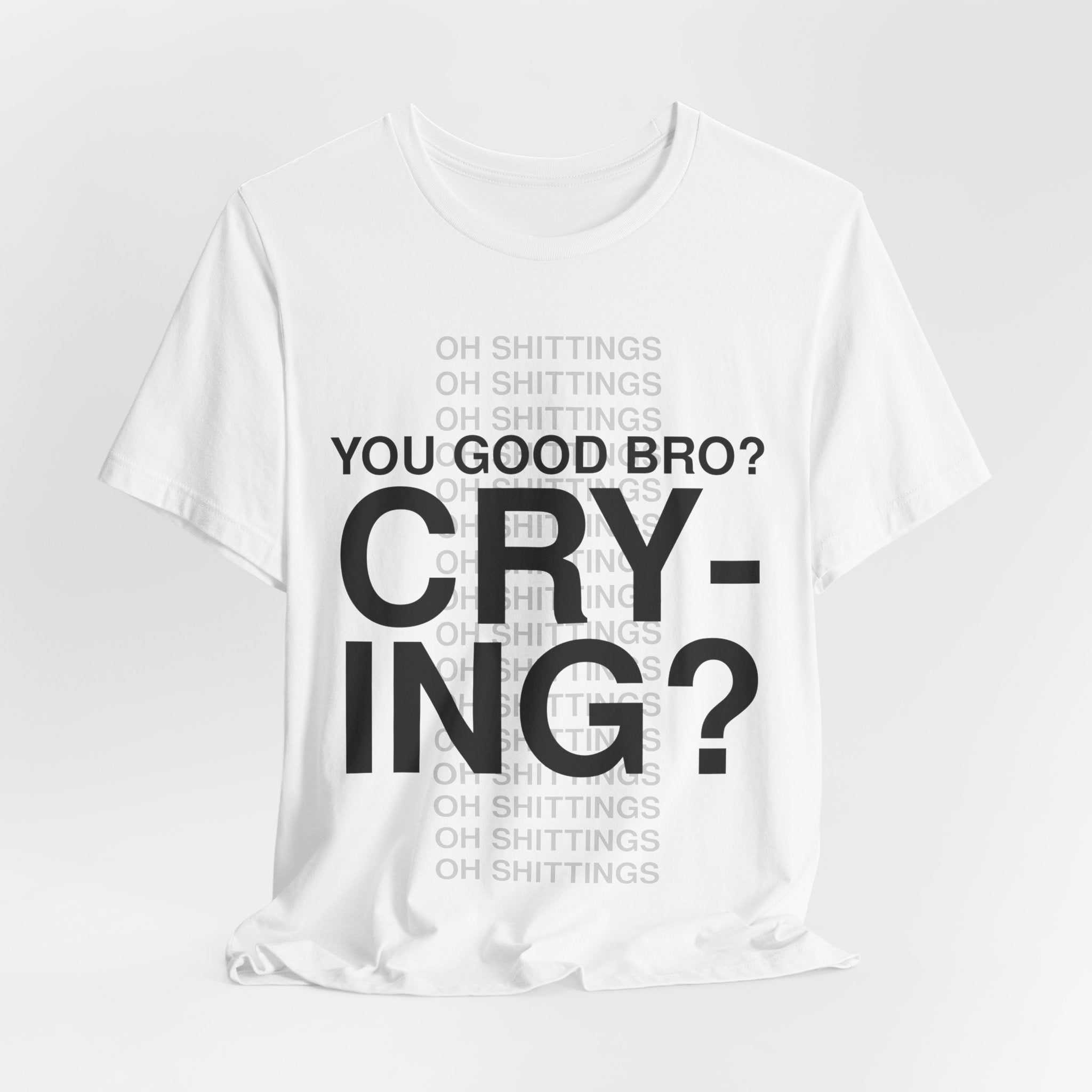 Ricch Apparel White Tee - You good bro? Crying?