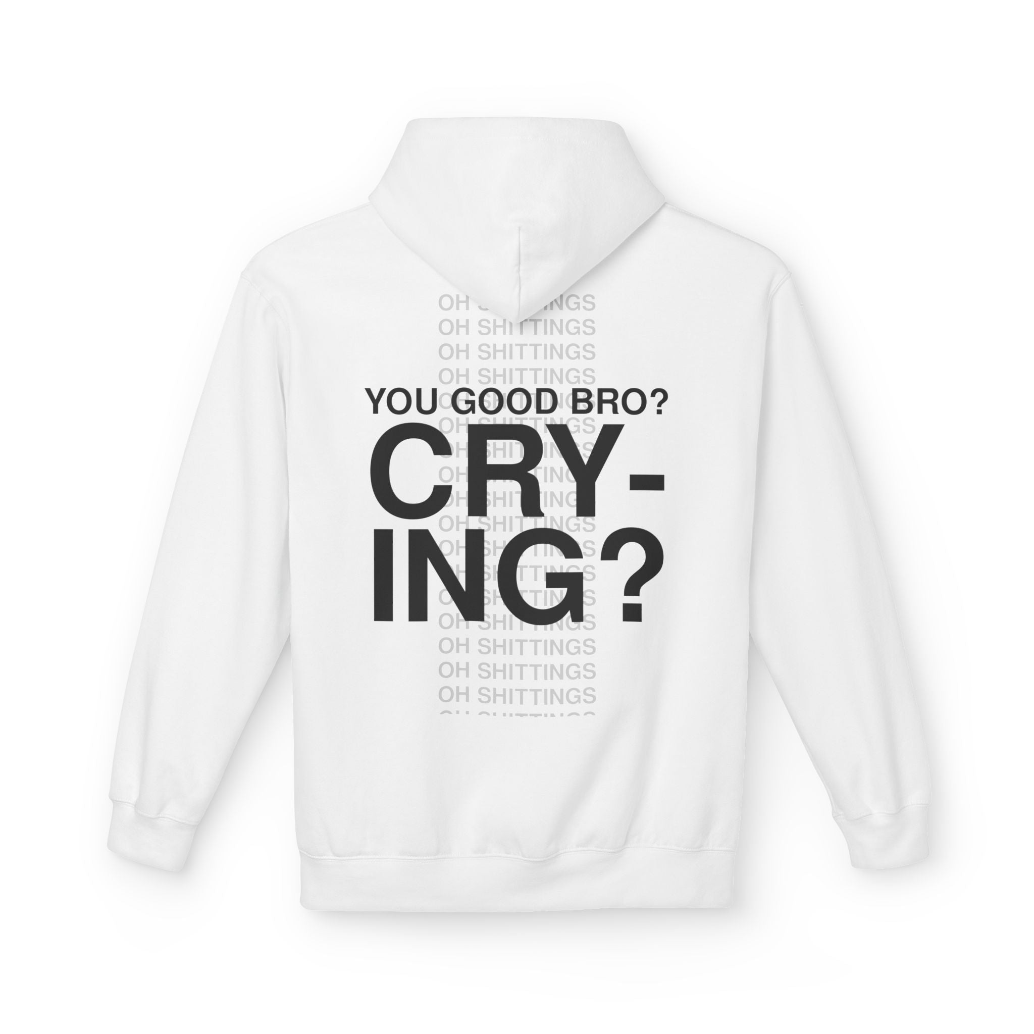Ricch Apparel White Hoodie - You good bro? Crying?